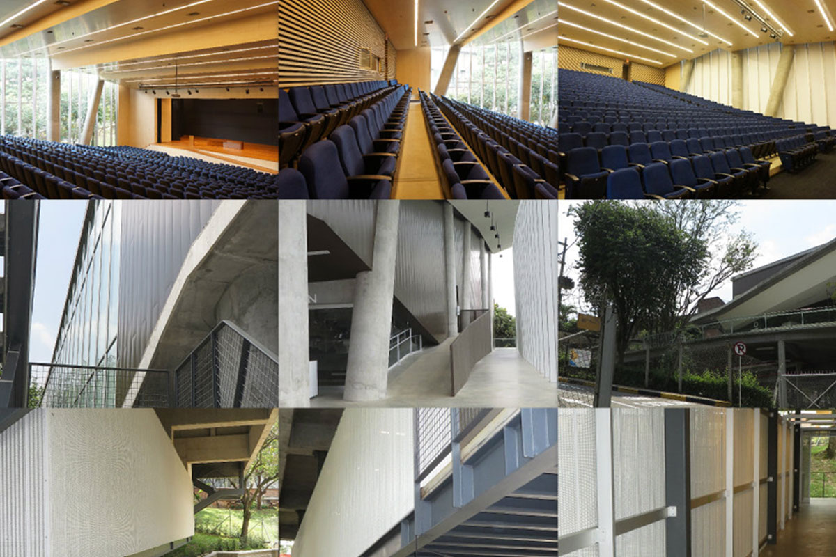 Cielos rasos madera Auditorio Colegio La Enseñanza